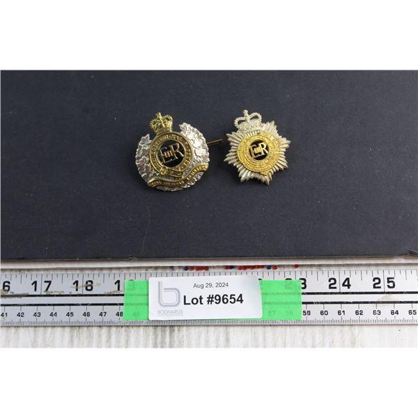 (2) Canadian Armed Forces WWII Military Badges