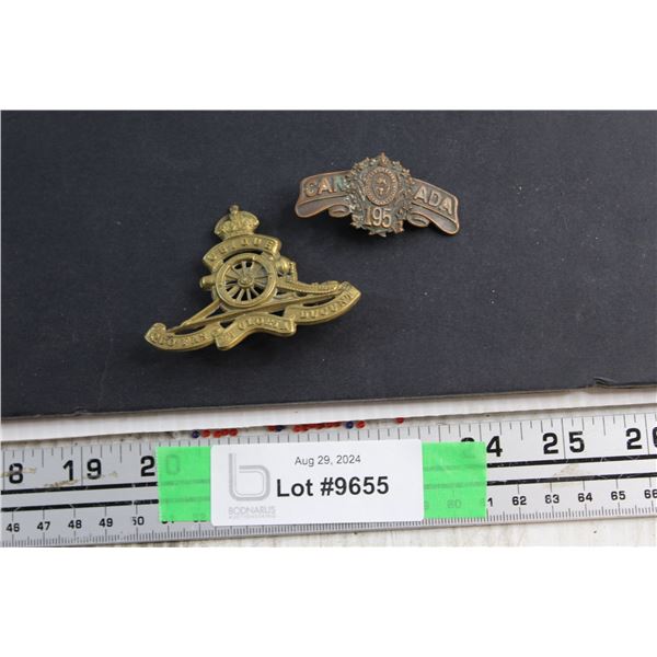 (2) Canadian Armed Forces WWII Military Badges
