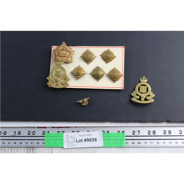 (9) Canadian Armed Forces WWII Military Badges