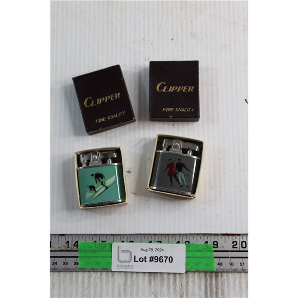 (2) Clipper Lighters - As Is