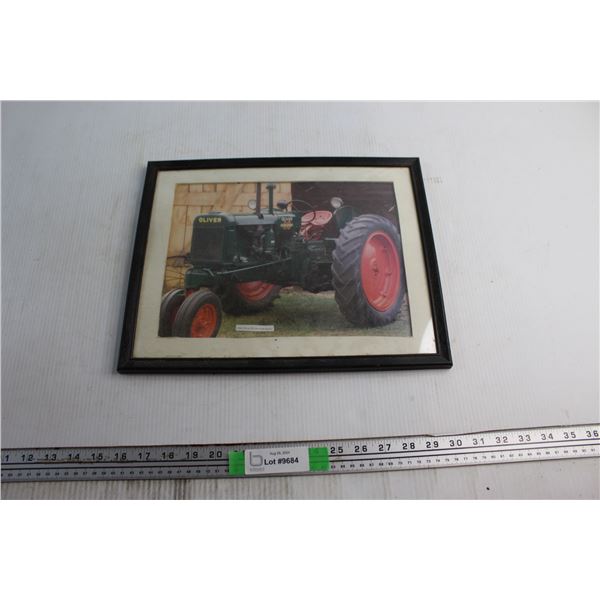1946 Oliver 80 Row Crop Tractor Framed Print - 14'' x 12''