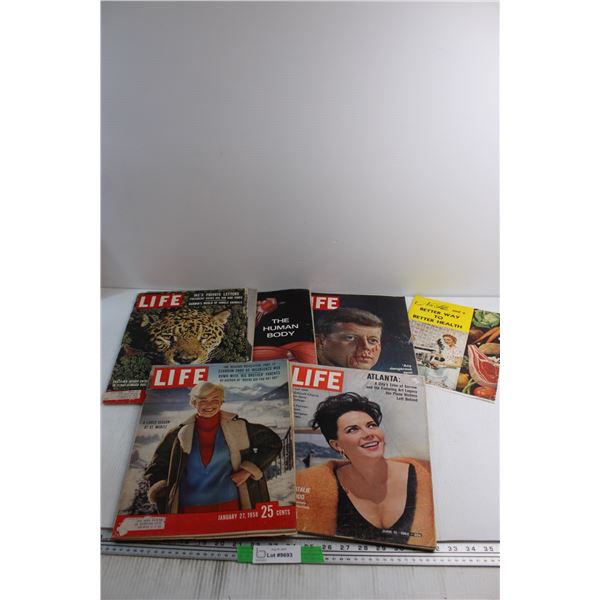 (6)  Vintage Magazines - Life