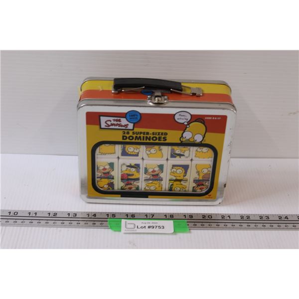 Super-Sized Simpsons Dominos in Metal Carrying Case