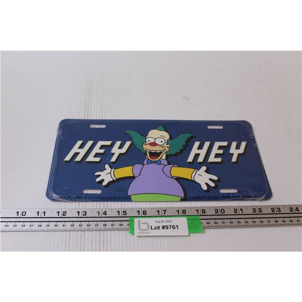 Simpsons License Plates: Krusty The Clown