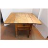 * Antique Farmhouse Kitchen Butcher Block w/ Drawers & Cutting Board & Folding Leaves - 26