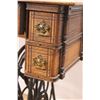 Image 2 : * Antique Singer Sewing Machine on Metal Wheels - 36" x 18" x 30" Tall - Sewing Machine Has Some Rus