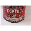 Image 3 : *Antique Highland Brand Coffee Tin - 9" x 8"