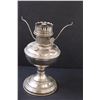 Image 3 : Aladdin No.11 Nickel Plated Kerosene Lamp w/ Glass Shade - 19" x 11"