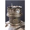 Image 4 : Aladdin No.11 Nickel Plated Kerosene Lamp w/ Glass Shade - 19" x 11"