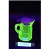 Image 1 : Uranium Glass Creamer - 4.25" Tall