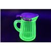 Image 2 : Uranium Glass Creamer - 4.25" Tall