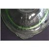 Image 5 : Uranium Green Cameo Ballerina Oval Depression Glass 10" Bowl