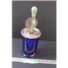 Image 1 : Keystone Blue Glass Egg & Cream Beater - 13" x 5"