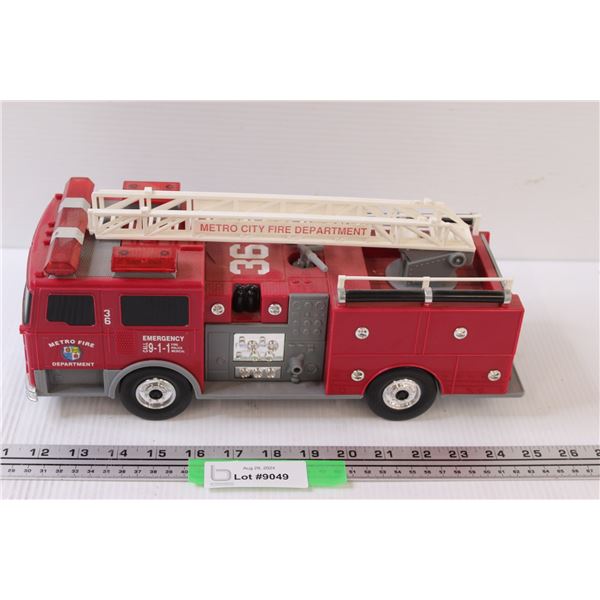Firerise Brand Plastic Firetruck - 13" Long