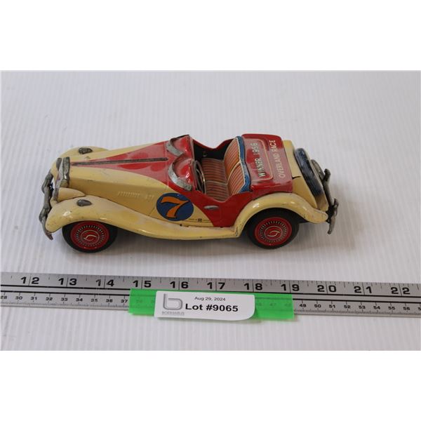 Vintage Metal Tin Push Car Toy