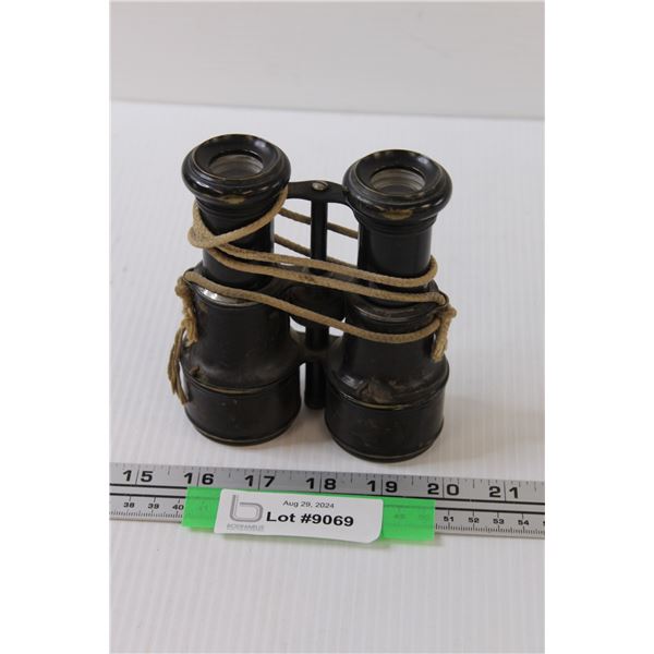 Vintage Binoculars - 5" x 4.5" - Works