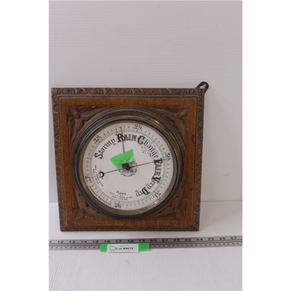 Vintage Barometer Wall Mount - 12.5" - Needs Hand Repaired