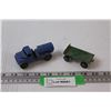 (2) Dinky Toy Cars: Army Tanker & Army Trailer