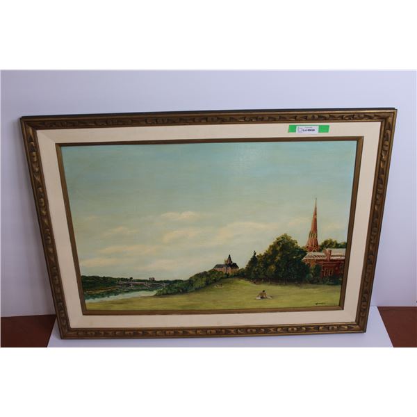 * Delta Bessbourgh Hotel & St. Johns Cathedral - By R.c Anderson - 44" x 31" - CANNOT SHIP TOO LARGE