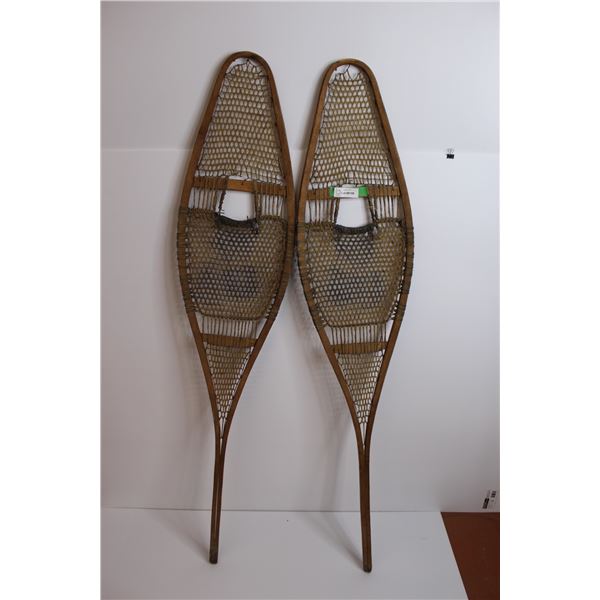 * Antique Ojibwe Snow Shoes - 5FT Long - Some Wear as Pictured