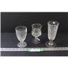 (3) Canada Glass Wine Goblets