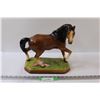 Image 1 : Porcelain Horse on Porcelain Base - 12" x 12"