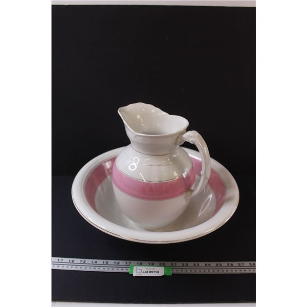 Large Pitcher & Basin - No Chips - 16" x 12"