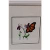 Image 3 : (2) Paper Embroidery Framed Art: Butterfly & Bird - 11" x 11"