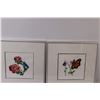 Image 4 : (2) Paper Embroidery Framed Art: Butterfly & Bird - 11" x 11"