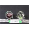 Image 1 : (2) Blown Glass Paper Weights