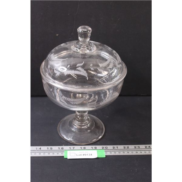 Canada Glass Cake Comport - John Mc Gowan Collection - 15" x 7"