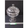 Image 1 : Canada Glass Cake Comport - John Mc Gowan Collection - 15" x 7"