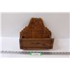 Antique Wooden Eastlake Style Hanging Letter Holder - 10" x 10.5"