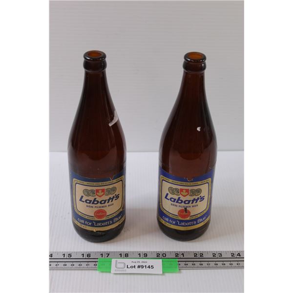 (2) Labatt's 22oz Bottles w/Labels