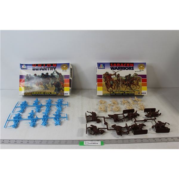 Italeri Union Infantry American Civil War 1/32 Soldier Figurines, Italeri 1/32 Saracen Warriors XIth