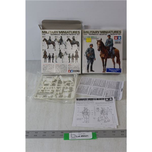 (2) Tamiya Military Miniatures 1/35 Wehrmacht Mounted Infantry Set - One Still Sealed