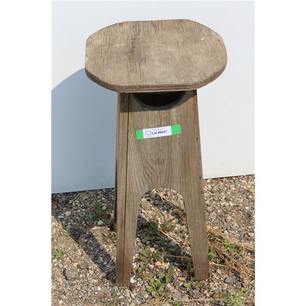 ** Homemade Wooden Stool - 12" x 12" x 25 1/2" High