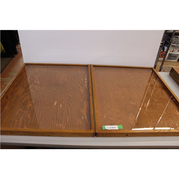 *Folding Glass & Wood Display - 29" x 23" (folded) 47" x 23" (un-folded)