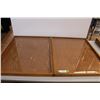 *Folding Glass & Wood Display - 29" x 23" (folded) 47" x 23" (un-folded)