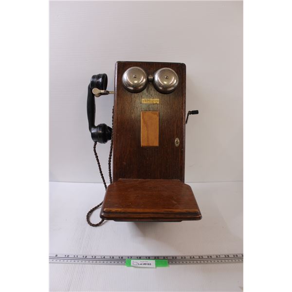Antique Northern Electric Wall Mount Telephone - 21" x 9" x 12"