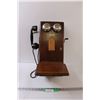 Antique Northern Electric Wall Mount Telephone - 21" x 9" x 12"