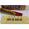 Image 5 : Vintage Children's Toy Lot: Marble Bingo, Tambourine, Symbols, Lloyds Mini Piano