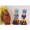 Image 2 : Vintage Statues: Aztec in a Barrel & Boys Button Activated Toy
