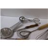 Image 4 : Vintage Kitchen Items: Egg Beater, Wisk, Mouli Grater, Knives, Misc.