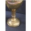 Image 3 : (2) Brass Vases (16" & 9.5 Tall)
