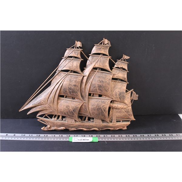 Sailboat Plastic Cast Wall Mount - 13" x 16" Plastic Cast Wall Mount