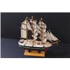 Image 5 : Wood Sailboat Replica on Stand - 9" x 9"