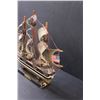Image 3 : Wooden Model Sailboat "Red Jacket" - 14" x 12"