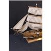 Image 2 : Wooden Model Sailboat "Hurricane" - 14" x 12"16" x 14" - (Rear Mast Has Break, as Pictured)