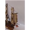 Image 2 : Wooden Model Sailboat "USS Constitution" - 18" x 15"